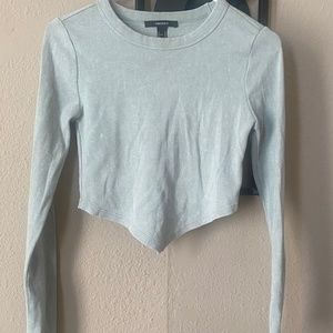 Mineral Wash Sage Crop Top